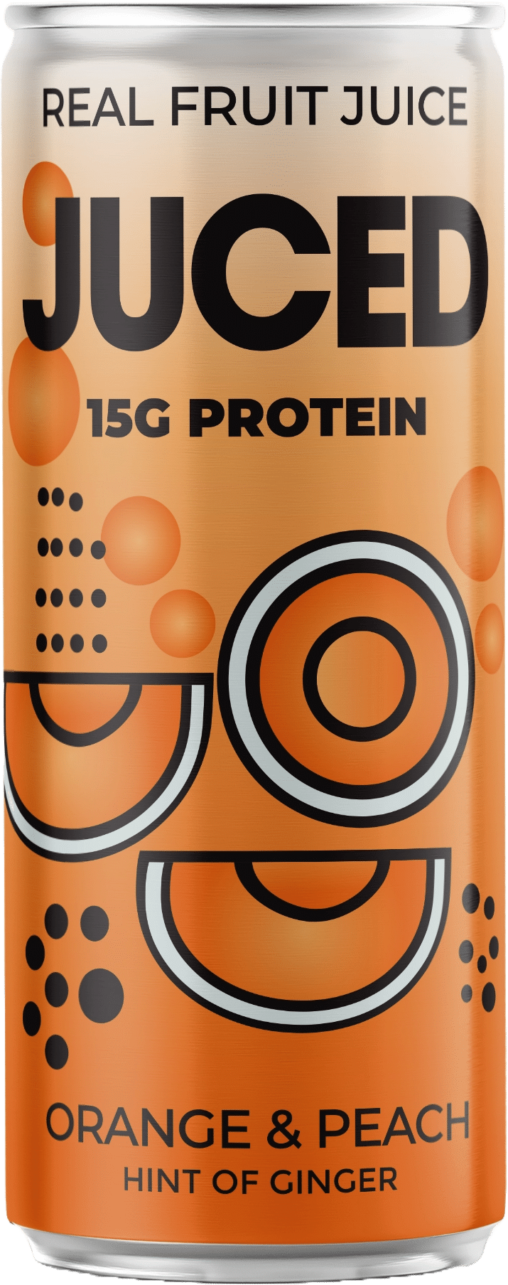 JUCED | Orange & Peach, With Ginger | 15G Protein | Protein Fruit Juice